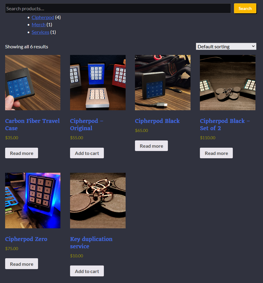 Webstore online!